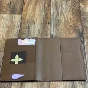 Flowered monogram 7 x 9 agenda or notebook cover